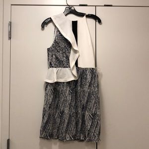 self portrait frill contrast mini dress